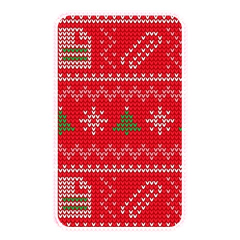 Red Christmas Pattern Xmas Decorations, Christmas Knitted Texture Memory Card Reader (Rectangular) from ArtsNow.com Front