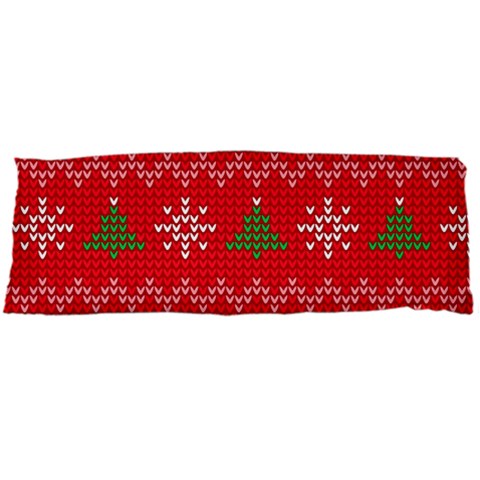 Red Christmas Pattern Xmas Decorations, Christmas Knitted Texture Body Pillow Case Dakimakura (Two Sides) from ArtsNow.com Front