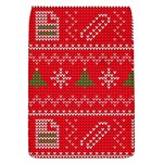 Red Christmas Pattern Xmas Decorations, Christmas Knitted Texture Removable Flap Cover (S)