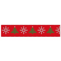 Red Christmas Pattern Xmas Decorations, Christmas Knitted Texture Small Premium Plush Fleece Scarf from ArtsNow.com Back