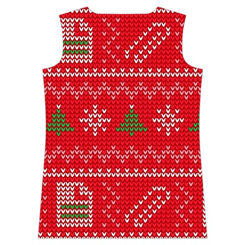 Red Christmas Pattern Xmas Decorations, Christmas Knitted Texture Women s Basketball Tank Top from ArtsNow.com Back