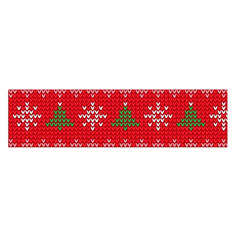 Red Christmas Pattern Xmas Decorations, Christmas Knitted Texture Oblong Satin Scarf (16  x 60 ) from ArtsNow.com Front