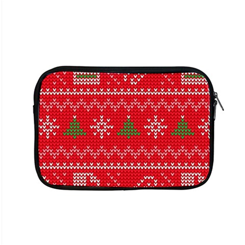 Red Christmas Pattern Xmas Decorations, Christmas Knitted Texture Apple MacBook Pro 15  Zipper Case from ArtsNow.com Front