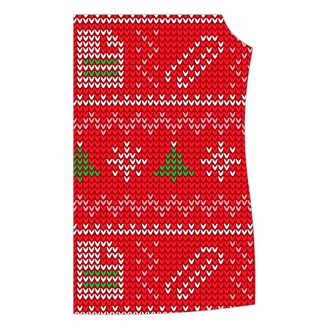 Red Christmas Pattern Xmas Decorations, Christmas Knitted Texture Women s Button Up Vest from ArtsNow.com Front Left