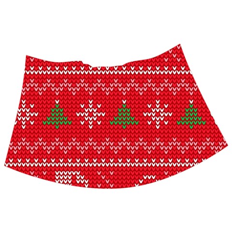 Red Christmas Pattern Xmas Decorations, Christmas Knitted Texture Babydoll Tankini Top from ArtsNow.com Front