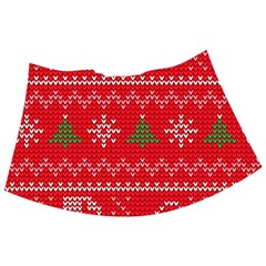 Red Christmas Pattern Xmas Decorations, Christmas Knitted Texture Babydoll Tankini Top from ArtsNow.com Front