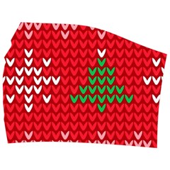 Red Christmas Pattern Xmas Decorations, Christmas Knitted Texture Babydoll Tankini Top from ArtsNow.com Front Left