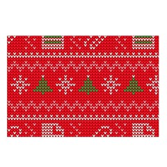 Red Christmas Pattern Xmas Decorations, Christmas Knitted Texture Waist Pouch (Small) from ArtsNow.com Loop