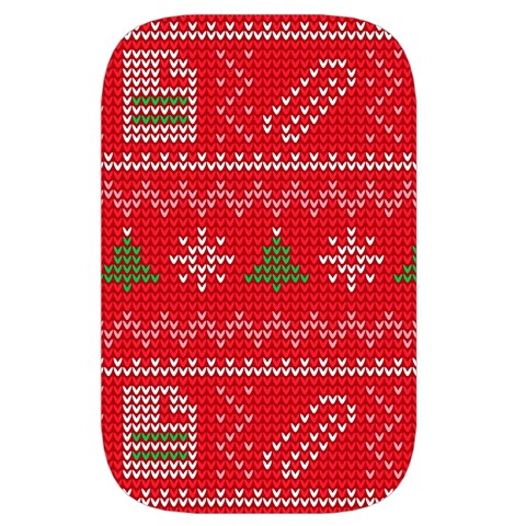 Red Christmas Pattern Xmas Decorations, Christmas Knitted Texture Waist Pouch (Large) from ArtsNow.com Front