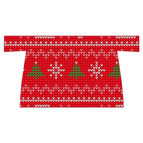 Red Christmas Pattern Xmas Decorations, Christmas Knitted Texture Wristlet Pouch Bag (Small) from ArtsNow.com Front