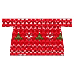 Red Christmas Pattern Xmas Decorations, Christmas Knitted Texture Wristlet Pouch Bag (Small) from ArtsNow.com Front