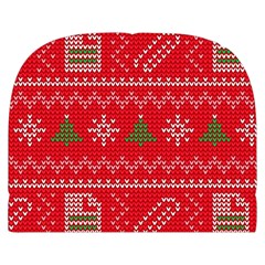 Red Christmas Pattern Xmas Decorations, Christmas Knitted Texture Make Up Case (Small) from ArtsNow.com Front