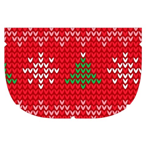 Red Christmas Pattern Xmas Decorations, Christmas Knitted Texture Make Up Case (Small) from ArtsNow.com Side Right