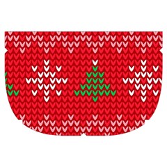 Red Christmas Pattern Xmas Decorations, Christmas Knitted Texture Make Up Case (Small) from ArtsNow.com Side Left