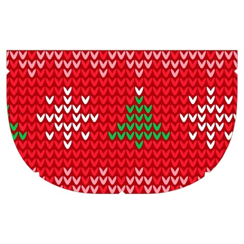 Red Christmas Pattern Xmas Decorations, Christmas Knitted Texture Make Up Case (Medium) from ArtsNow.com Side Right