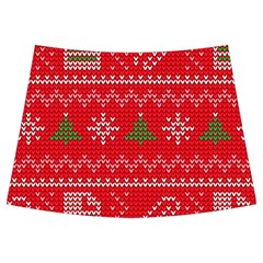 Red Christmas Pattern Xmas Decorations, Christmas Knitted Texture Kids  Midi Sailor Dress from ArtsNow.com Front Skirt