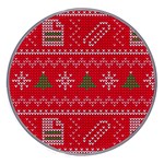 Red Christmas Pattern Xmas Decorations, Christmas Knitted Texture Wireless Fast Charger(White)