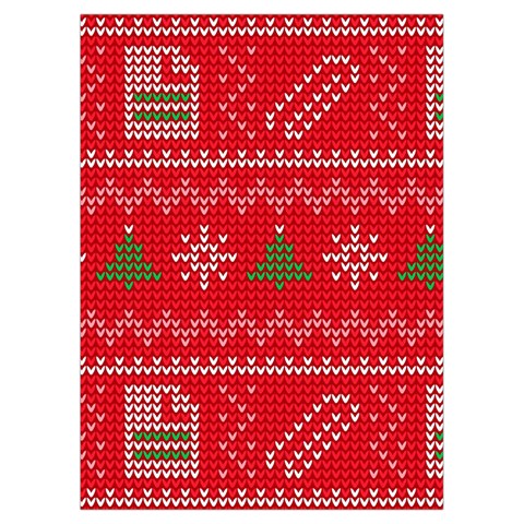 Red Christmas Pattern Xmas Decorations, Christmas Knitted Texture Playing Cards Single Design (Rectangle) with Custom Box from ArtsNow.com Card