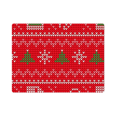 Red Christmas Pattern Xmas Decorations, Christmas Knitted Texture Premium Plush Fleece Blanket (Mini) from ArtsNow.com 35 x27  Blanket Front