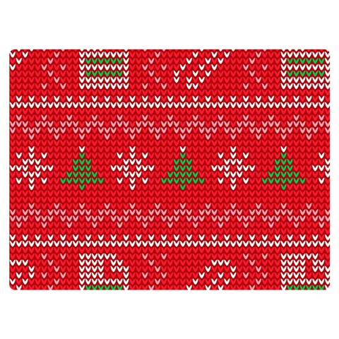 Red Christmas Pattern Xmas Decorations, Christmas Knitted Texture Premium Plush Fleece Blanket (Extra Small) from ArtsNow.com 40 x30  Blanket Front