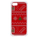 Red Christmas Pattern Xmas Decorations, Christmas Knitted Texture iPhone SE