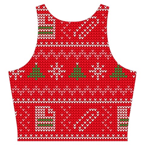 Red Christmas Pattern Xmas Decorations, Christmas Knitted Texture Cut Out Top from ArtsNow.com Back