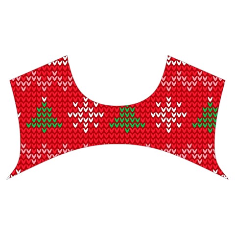 Red Christmas Pattern Xmas Decorations, Christmas Knitted Texture Women s Cut Out Long Sleeve T Front Top