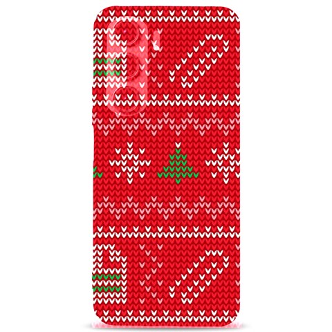 Red Christmas Pattern Xmas Decorations, Christmas Knitted Texture Samsung Galaxy S24 Plus 6.7 Inch Black TPU UV Case from ArtsNow.com Front