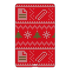 Red Christmas Pattern Xmas Decorations, Christmas Knitted Texture Name Card Style USB Flash Drive from ArtsNow.com Back