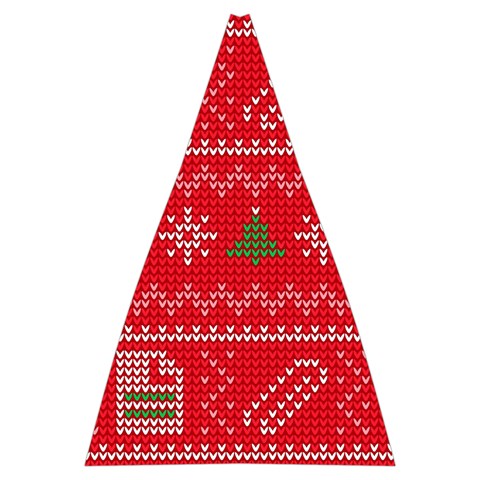 Red Christmas Pattern Xmas Decorations, Christmas Knitted Texture Automatic Folding Umbrella with Case (Large) from ArtsNow.com 13.71 x19.92  Umbrella - 1