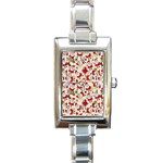 Santa Claus Patterns, Christmas Decorations Rectangle Italian Charm Watch