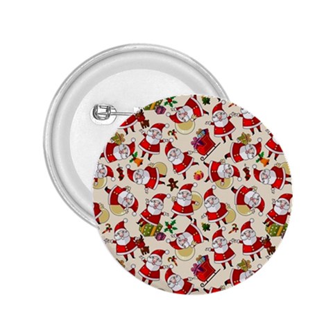 Santa Claus Patterns, Christmas Decorations 2.25  Buttons from ArtsNow.com Front