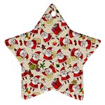 Santa Claus Patterns, Christmas Decorations Ornament (Star)