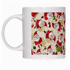 Santa Claus Patterns, Christmas Decorations White Mug from ArtsNow.com Left