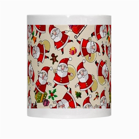 Santa Claus Patterns, Christmas Decorations White Mug from ArtsNow.com Center