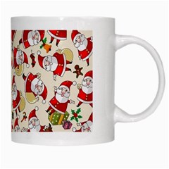 Santa Claus Patterns, Christmas Decorations White Mug from ArtsNow.com Right