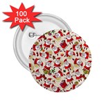 Santa Claus Patterns, Christmas Decorations 2.25  Buttons (100 pack) 