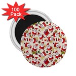 Santa Claus Patterns, Christmas Decorations 2.25  Magnets (100 pack) 