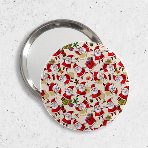 Santa Claus Patterns, Christmas Decorations 2.25  Handbag Mirrors from ArtsNow.com Front