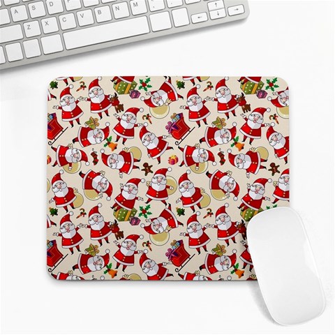 Santa Claus Patterns, Christmas Decorations Large Mousepad from ArtsNow.com Front