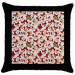 Santa Claus Patterns, Christmas Decorations Throw Pillow Case (Black)