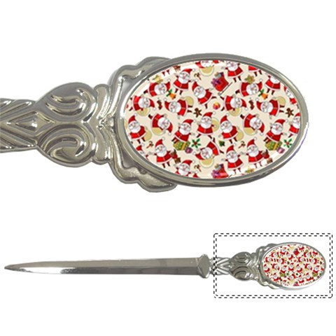 Santa Claus Patterns, Christmas Decorations Letter Opener from ArtsNow.com Front