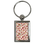 Santa Claus Patterns, Christmas Decorations Key Chain (Rectangle)