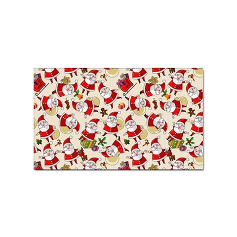 Santa Claus Patterns, Christmas Decorations Sticker (Rectangular) from ArtsNow.com Front