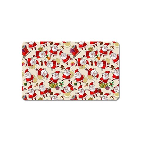 Santa Claus Patterns, Christmas Decorations Magnet (Name Card) from ArtsNow.com Front