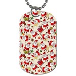 Santa Claus Patterns, Christmas Decorations Dog Tag (One Side)