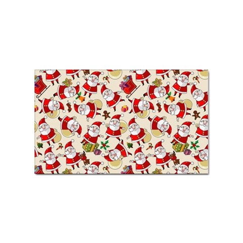 Santa Claus Patterns, Christmas Decorations Sticker Rectangular (100 pack) from ArtsNow.com Front