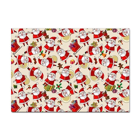 Santa Claus Patterns, Christmas Decorations Sticker A4 (10 pack) from ArtsNow.com Front