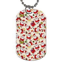 Santa Claus Patterns, Christmas Decorations Dog Tag (Two Sides) from ArtsNow.com Front