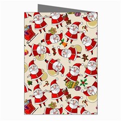 Santa Claus Patterns, Christmas Decorations Greeting Cards (Pkg of 8) from ArtsNow.com Right